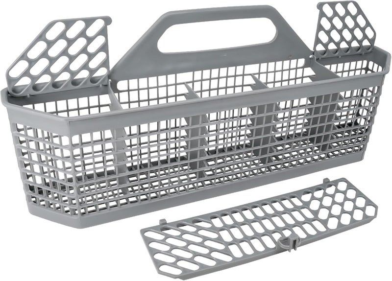EVERTECHPRO Universal WD28X10128 Dishwasher Cutlery Basket, Durable Dishwasher Basket with Flaps Open Design, Dishwasher Utensil Basket Compatible with GE and fits Whirlpool Frigi-daire Kenmore dishwasher - Image 1